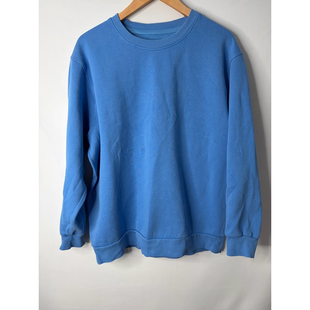 Lululemon Perfectly Oversized Crewneck Sweatshirt Sz M Cyan Blue Pullover Lounge